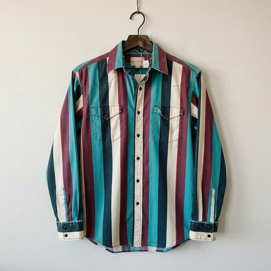 Vibonanza | Heren Retro Kleurblok Overhemd