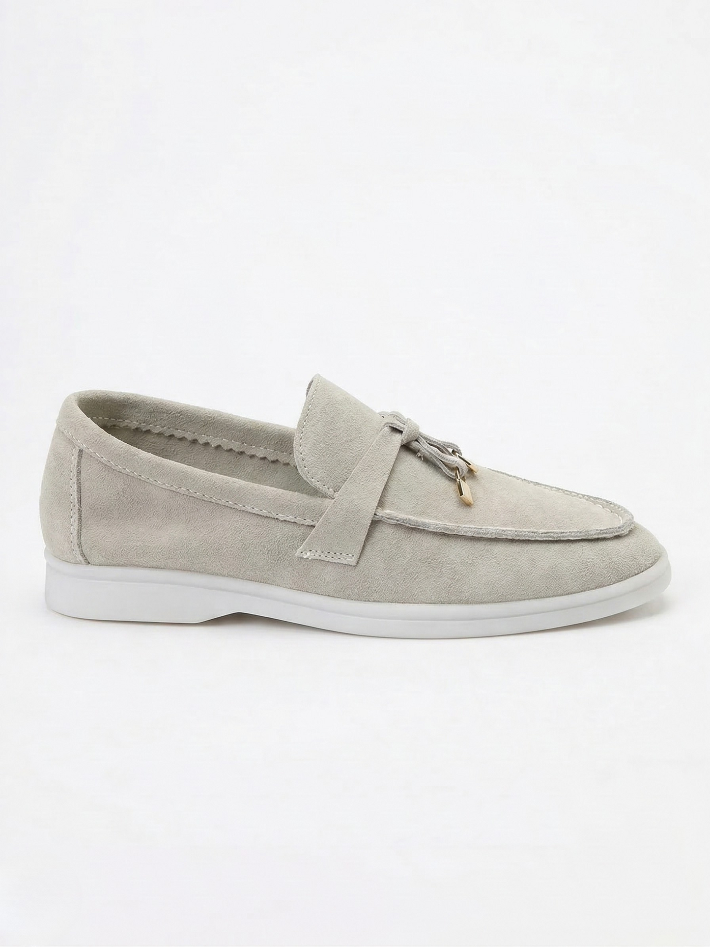 Vibonanza | Dames Suède Loafers met Slotdetail
