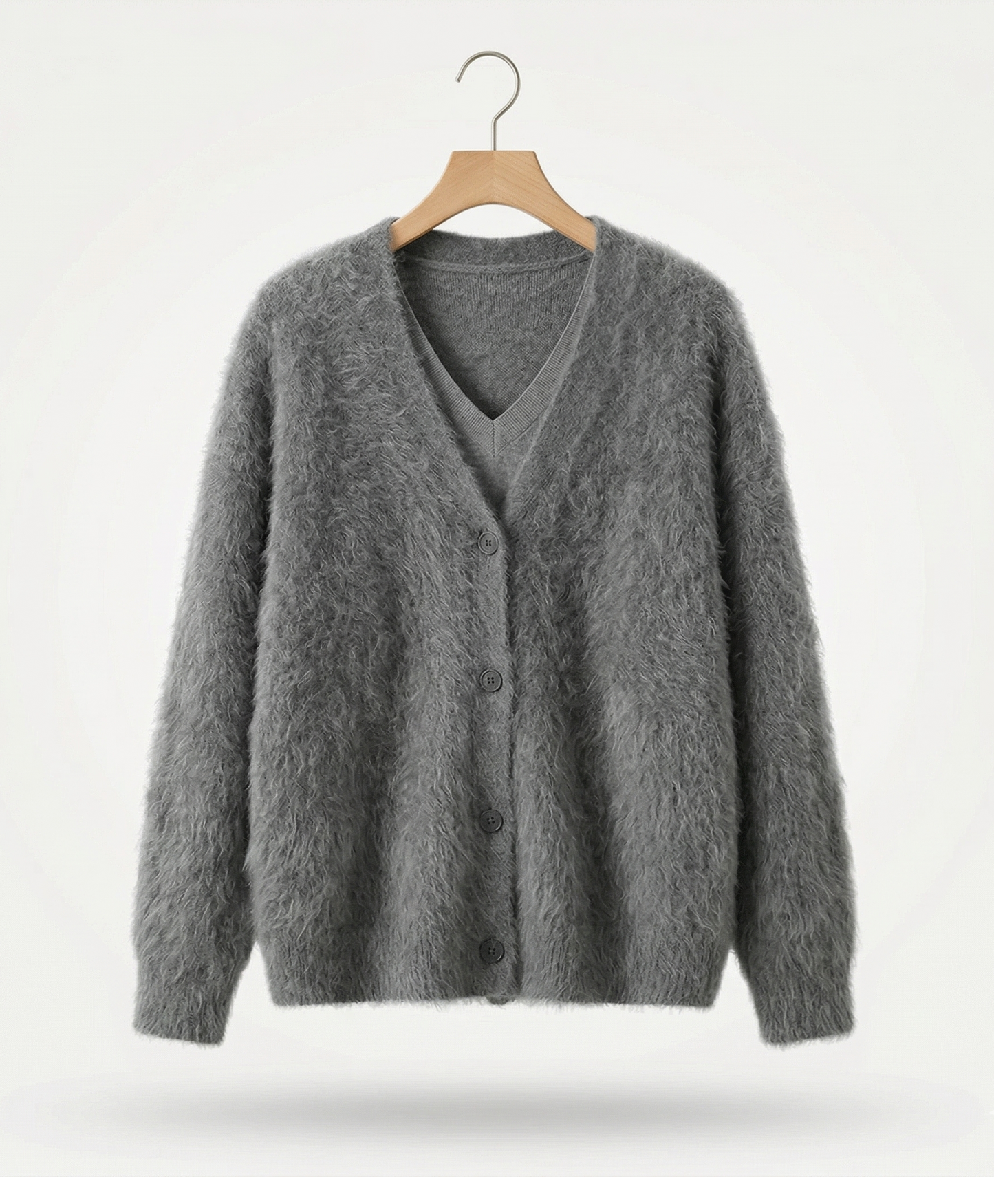 Vibonanza | Grijs Wol V-hals Vest