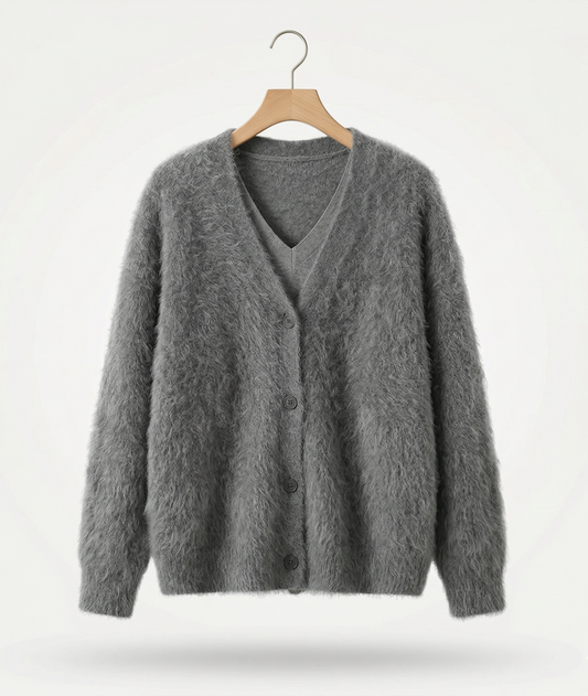 Vibonanza | Grijs Wol V-hals Vest