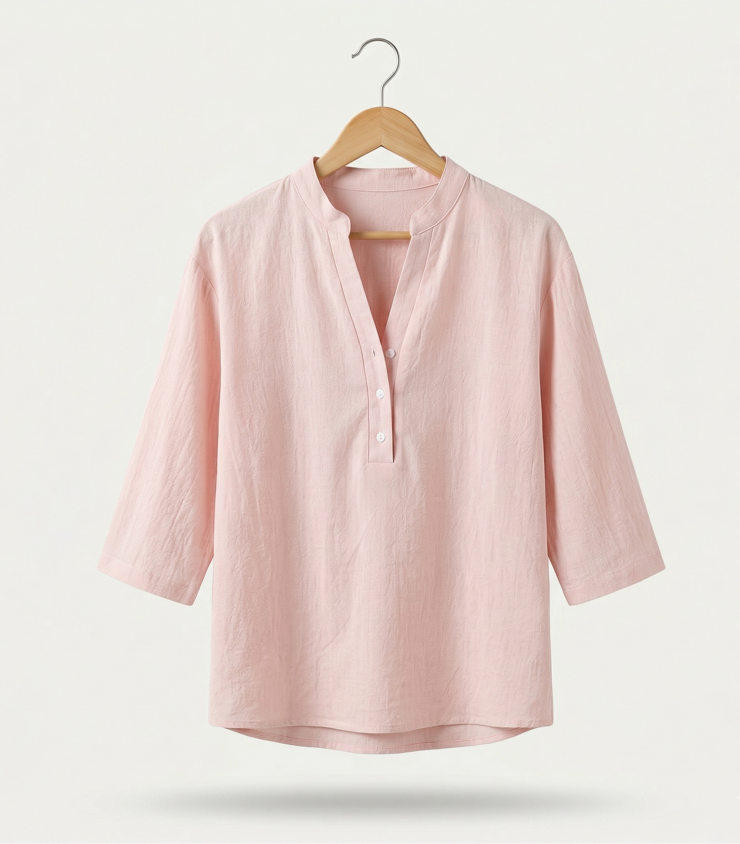Vibonanza | Dames Linnen Turtle Hals Blouse