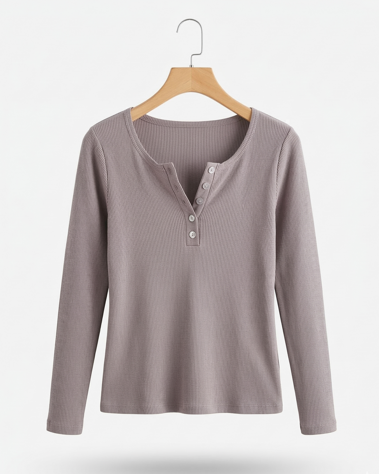 Vibonanza | Dames Henley T-shirt Lange Mouw