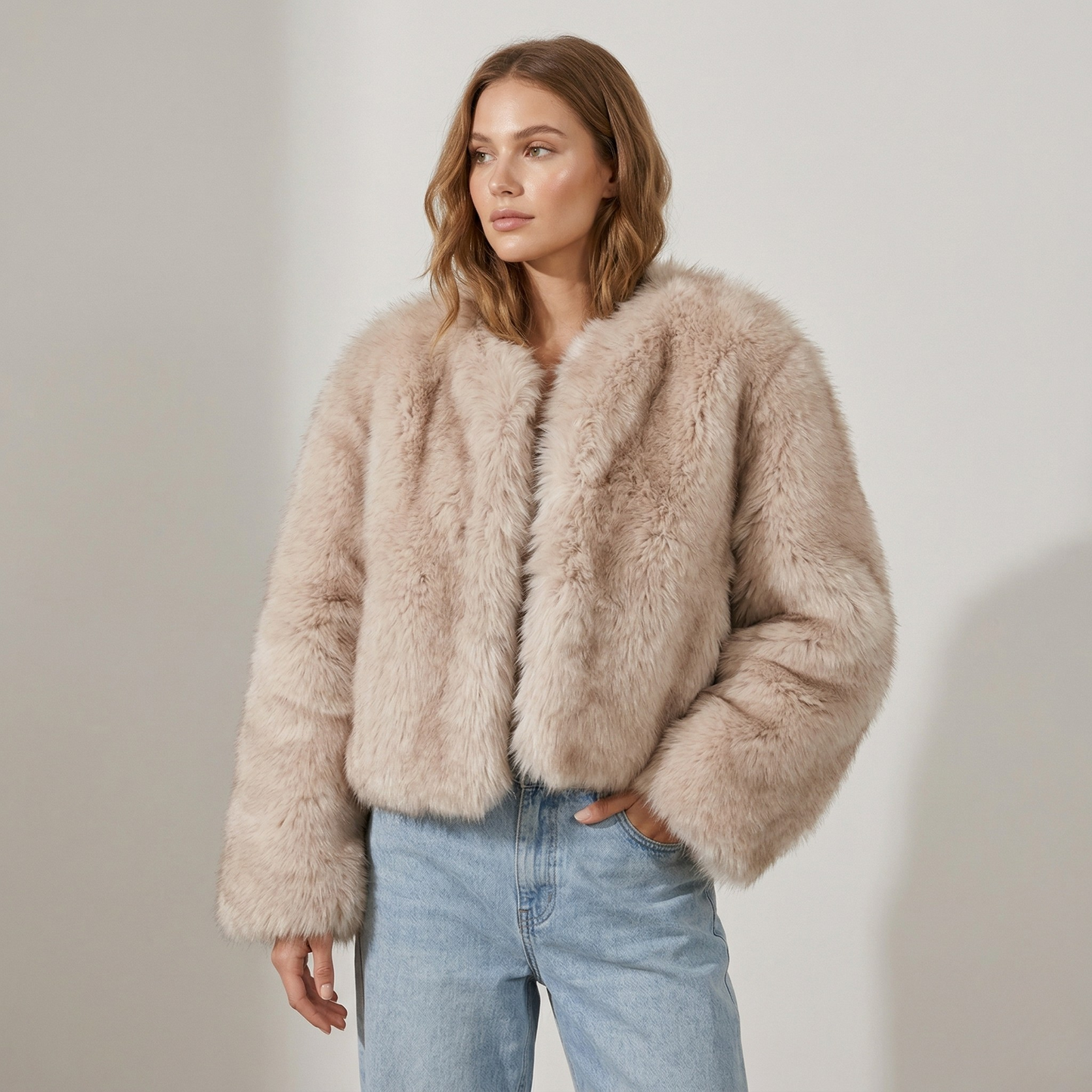 Vibonanza | Dames Zwarte Faux Fur Winterjas