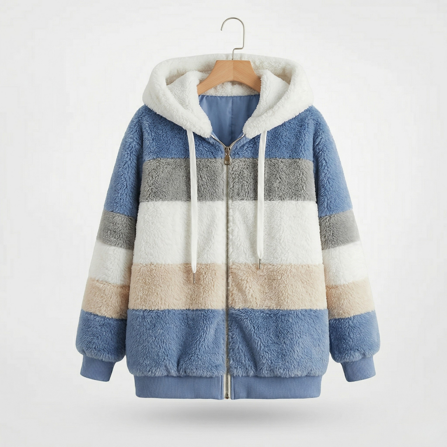 Vibonanza | Dames Pluche Hoodie Vest met Capuchon