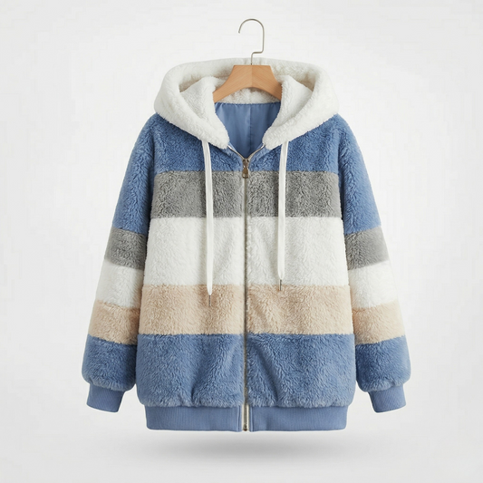 Vibonanza | Dames Pluche Hoodie Vest met Capuchon