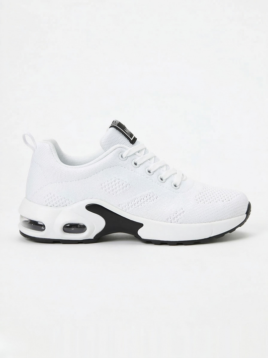 Sneakers voor heren | Ademend gebreid bovenwerk | Schokdemping | Stabiele brede zool | Witte sportschoenen