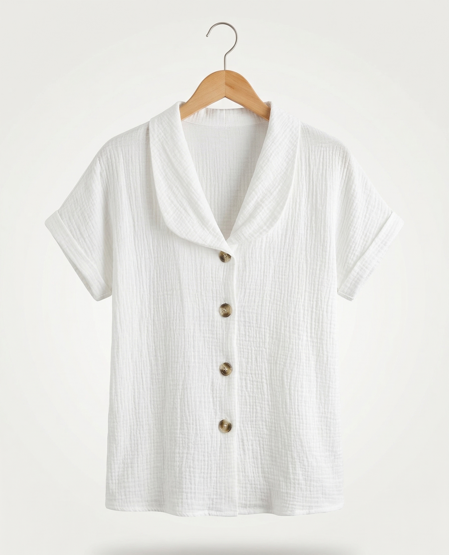 Vibonanza | Damesblouse Envelophals Korte Mouw