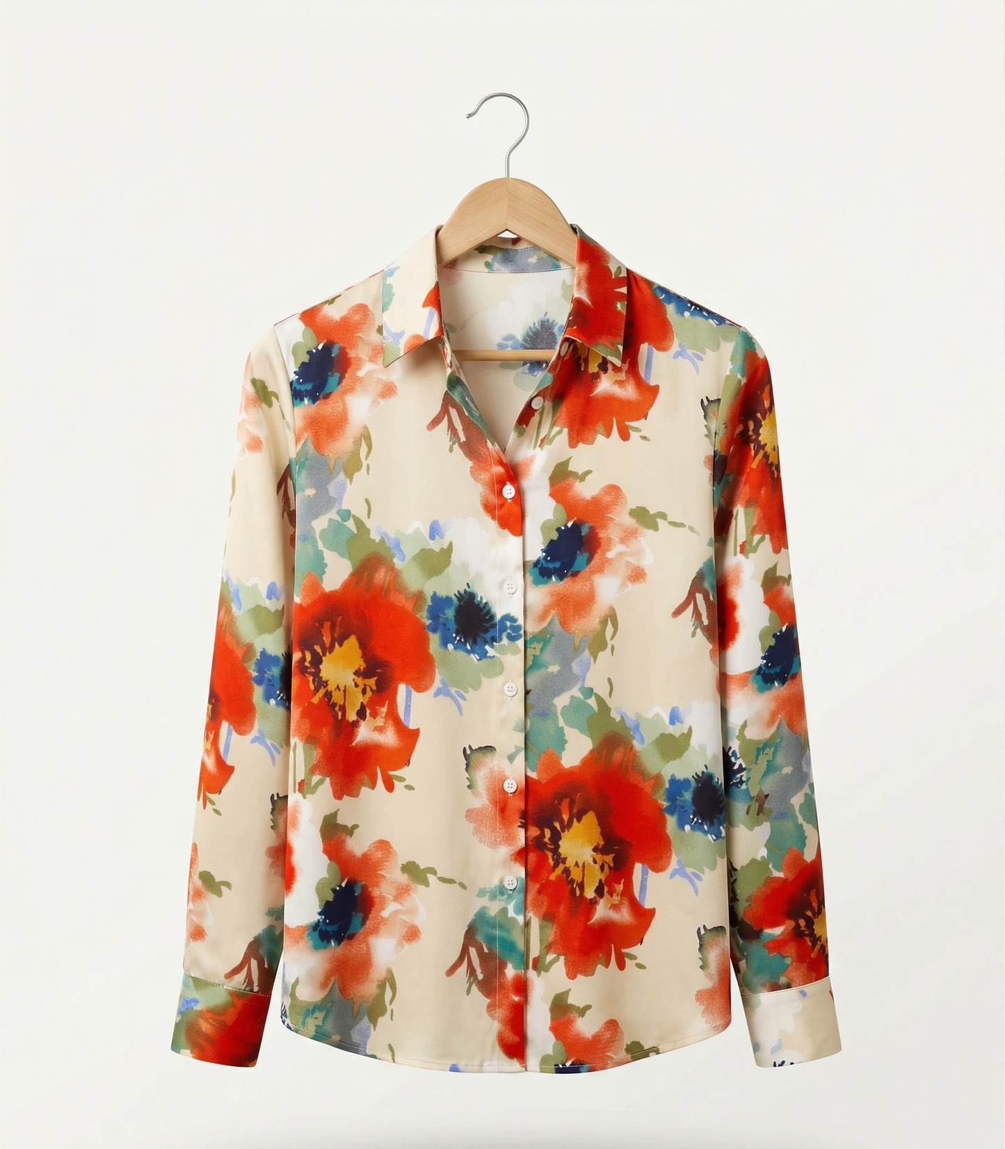 Vibonanza | Bloemenblouse Dames Lange Mouwen