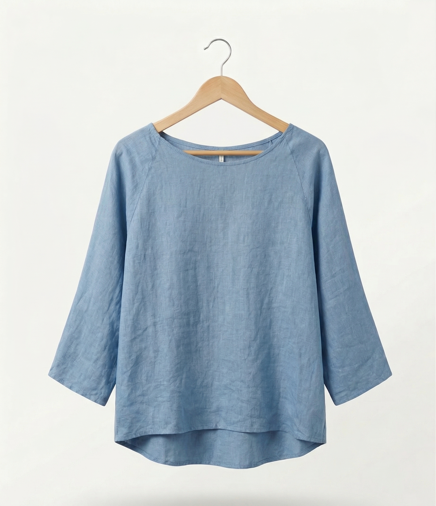 Vibonanza | Damesblouse Lichtblauw Driekwart Mouwen