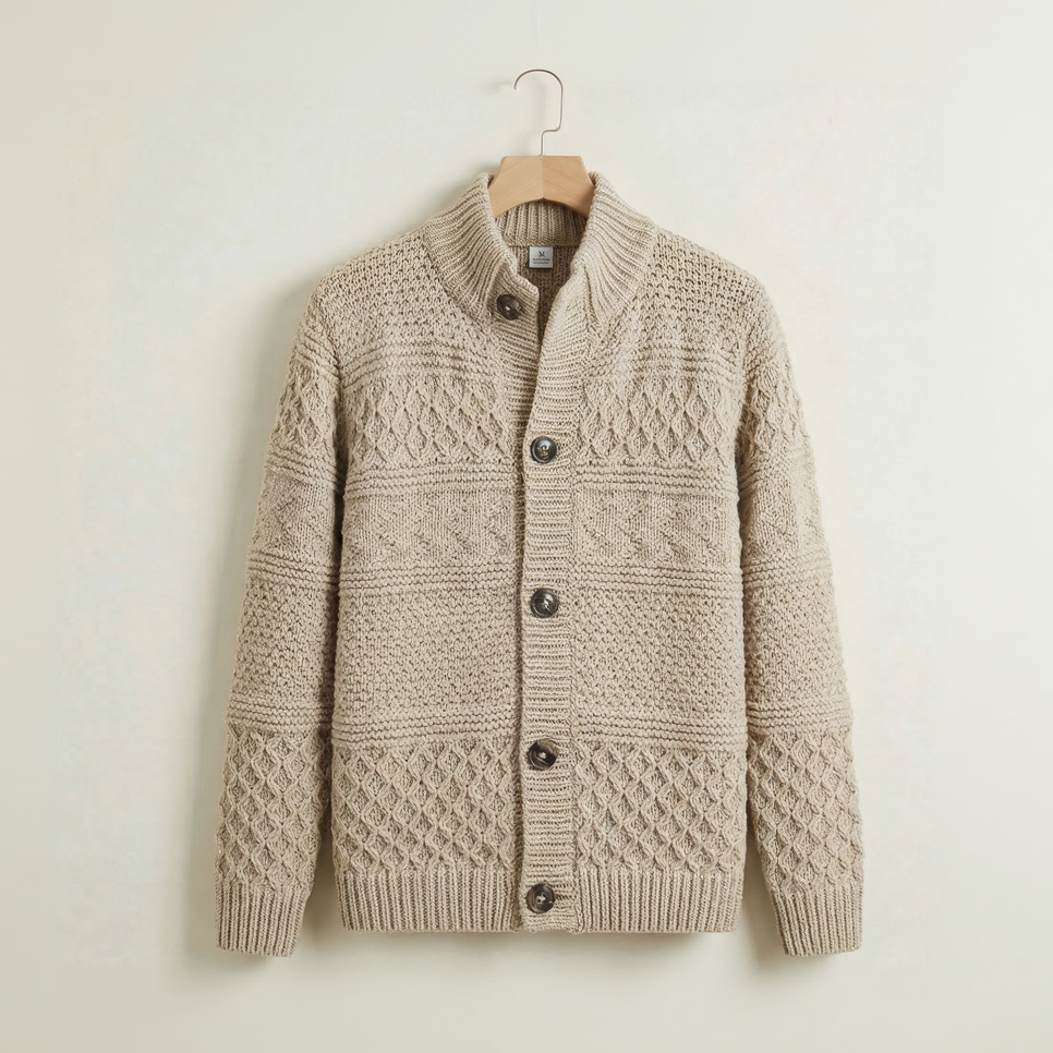 Vibonanza | Gebreid Herenvest Beige Winter