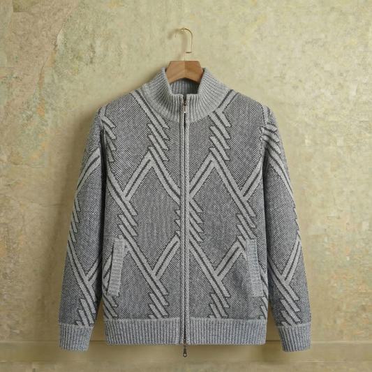 Vibonanza | Gestreept Fleece Vest met Ritssluiting