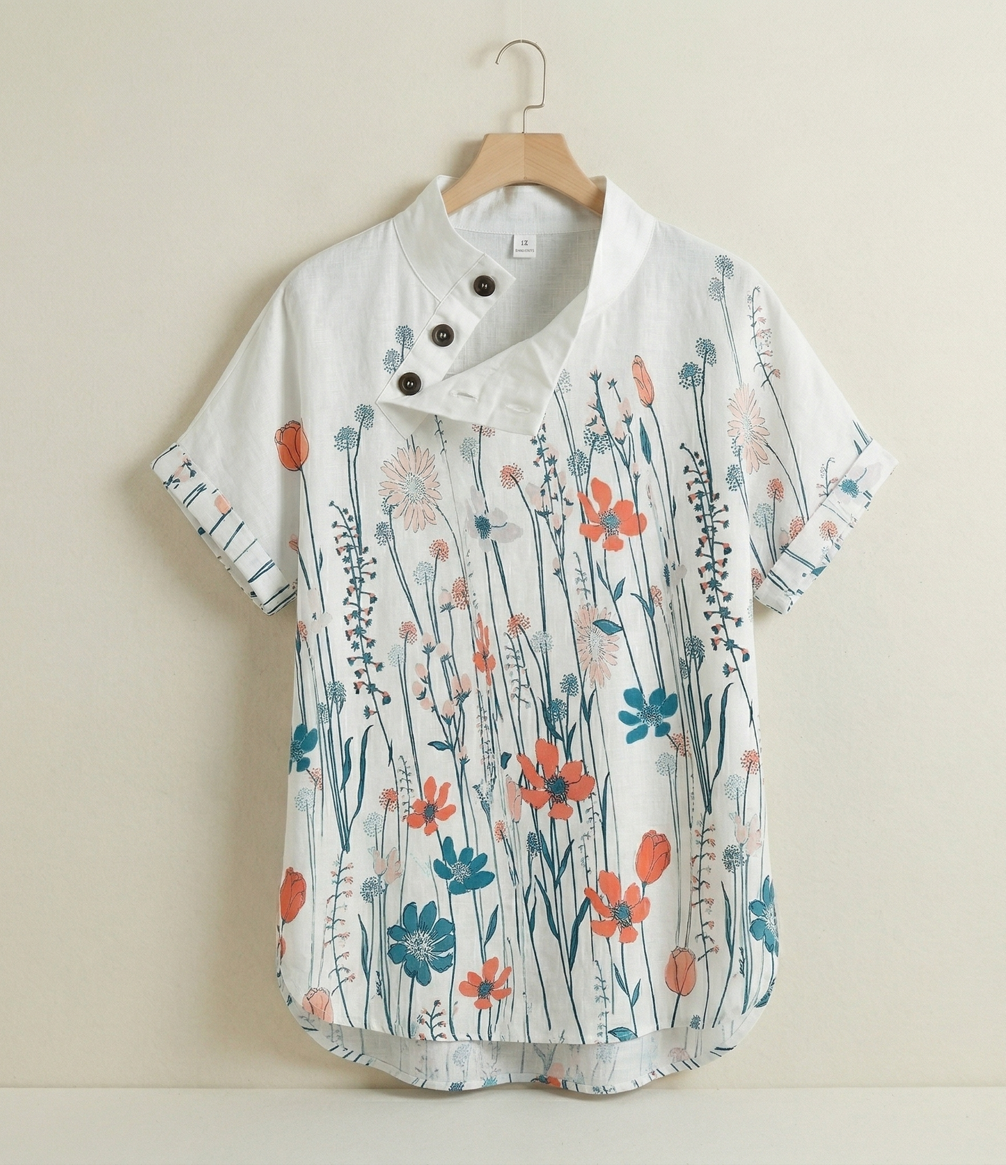 Vibonanza | Korte Mouw Bloemenprint Blouse