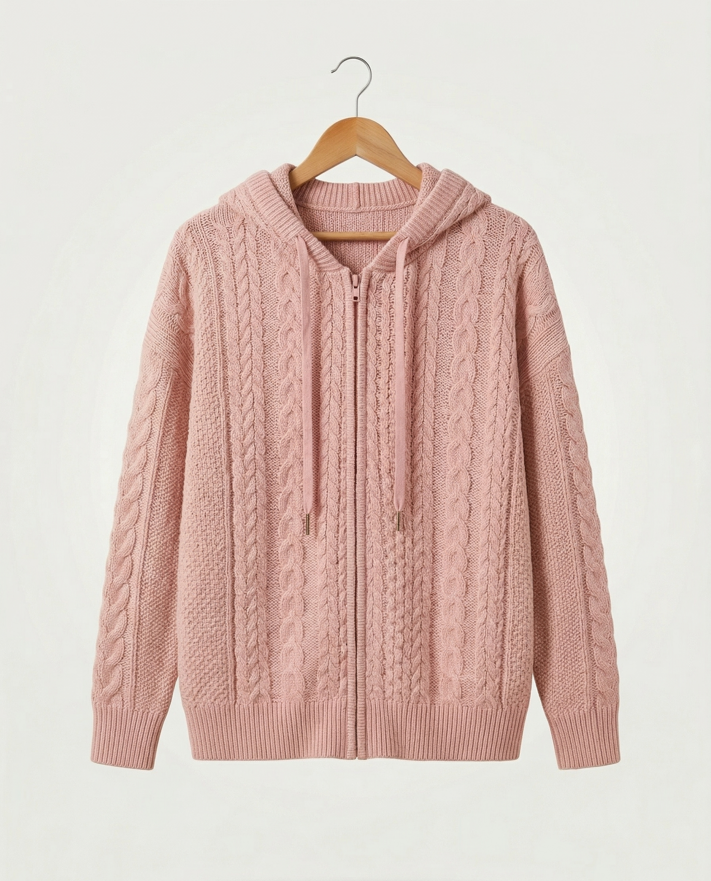 Vibonanza | Lichtroze Hoodie met Rits
