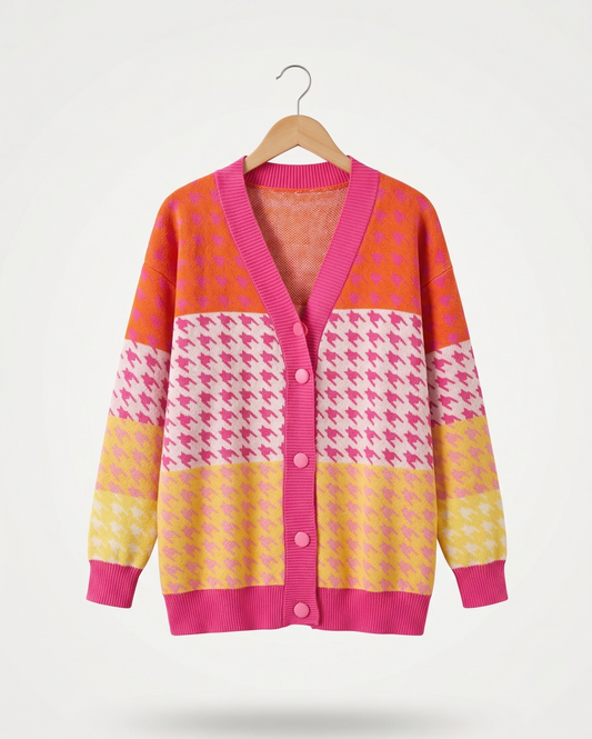 Vibonanza | Damescardigan V-hals Met Knoopsluiting