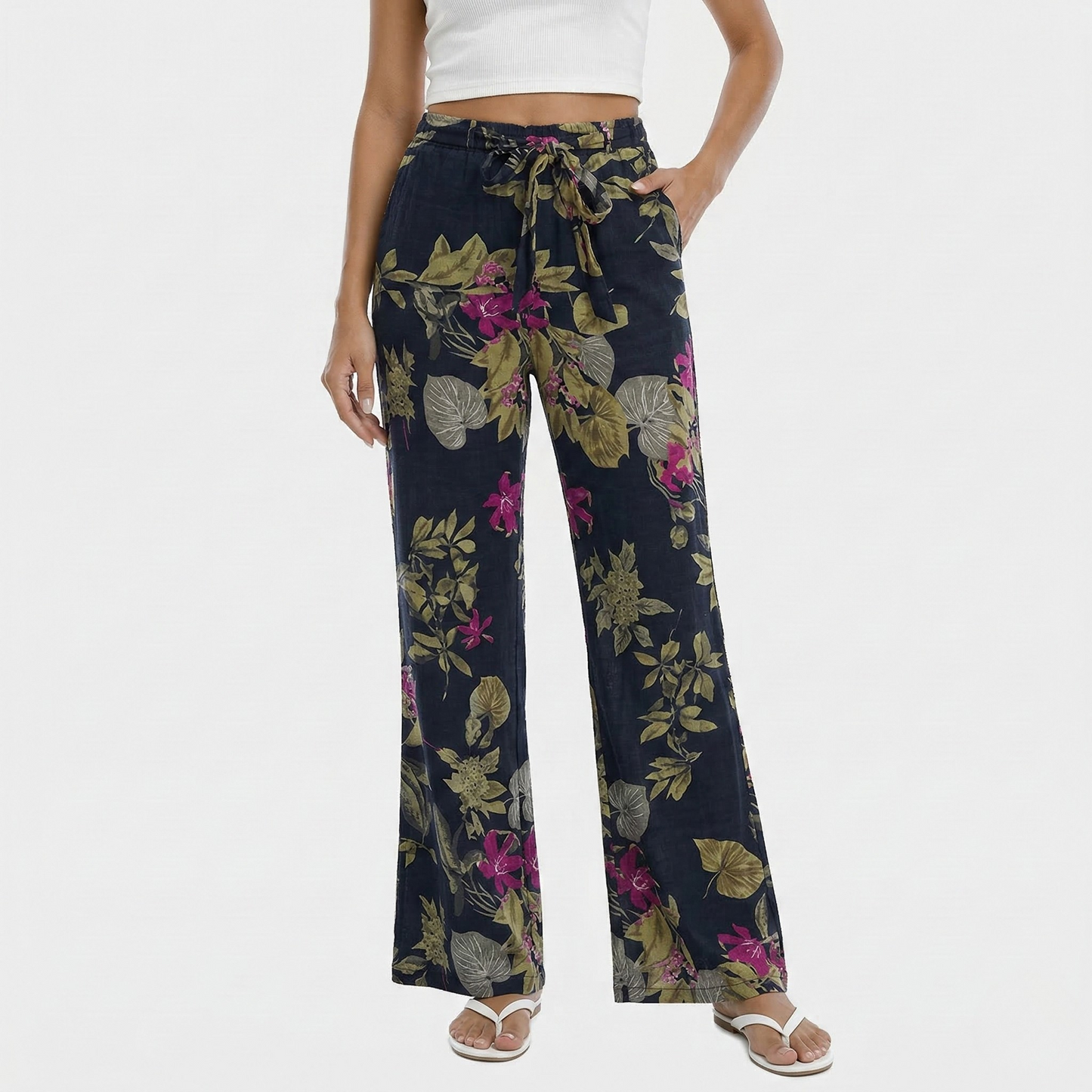 Vibonanza | Dames Palazzo Broek met Bloemenprint