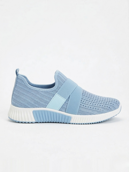 Slip-on Dames Sneakers | Klittenband Elastische Band | Ademend Mesh Stof | Lichtgewicht Comfort Zolen