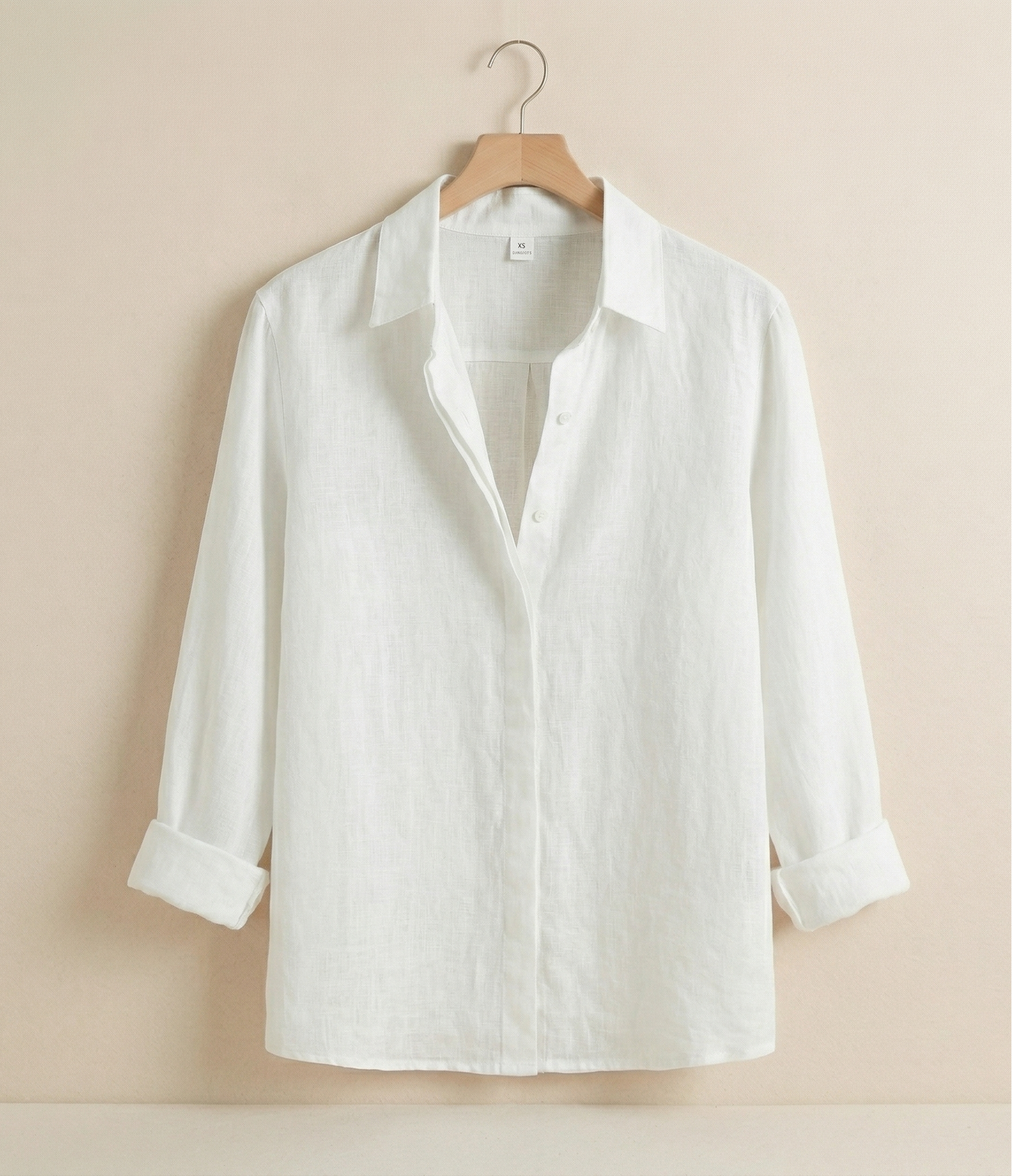 Vibonanza | Elegante Lange Mouw Damesblouse Katoen-Linnen