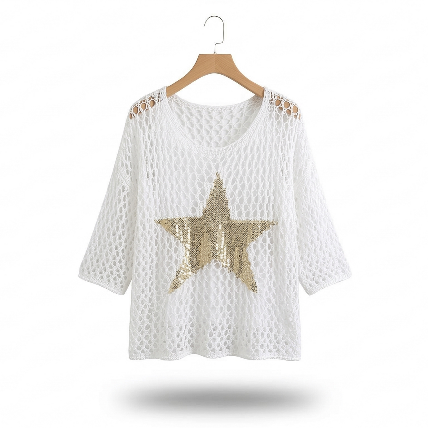 Vibonanza | Dames Gebreide Luchtige Blouse