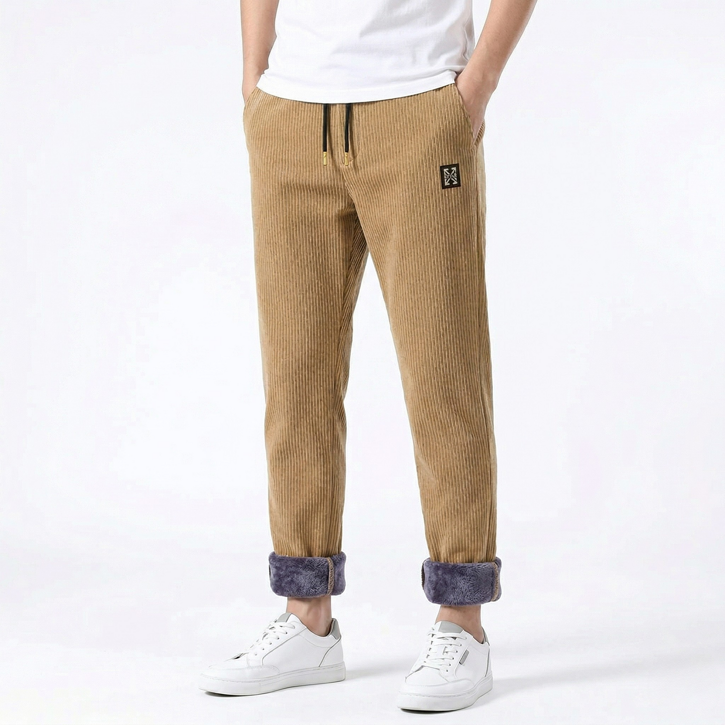 Vibonanza | Corduroy Herenbroek met Sherpa Fleecevoering