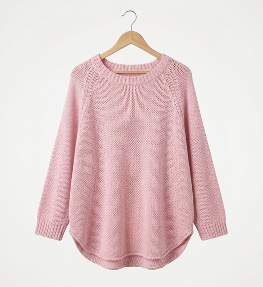 Vibonanza | Zachte Gebreide Poncho Ronde Hals
