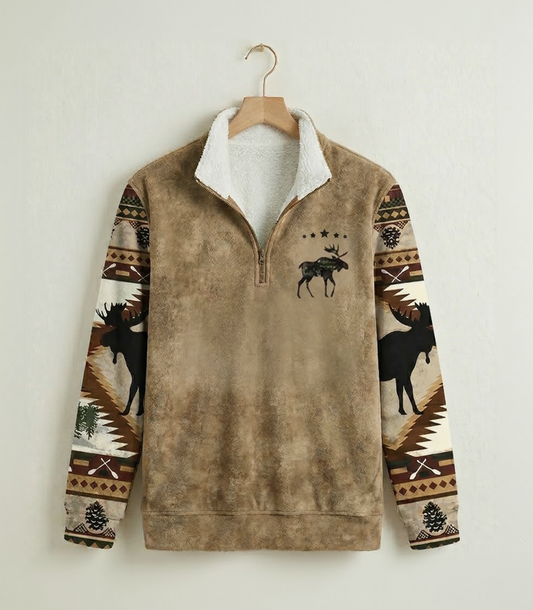 Vibonanza | Heren Aztec Half-Zip Fleece Trui
