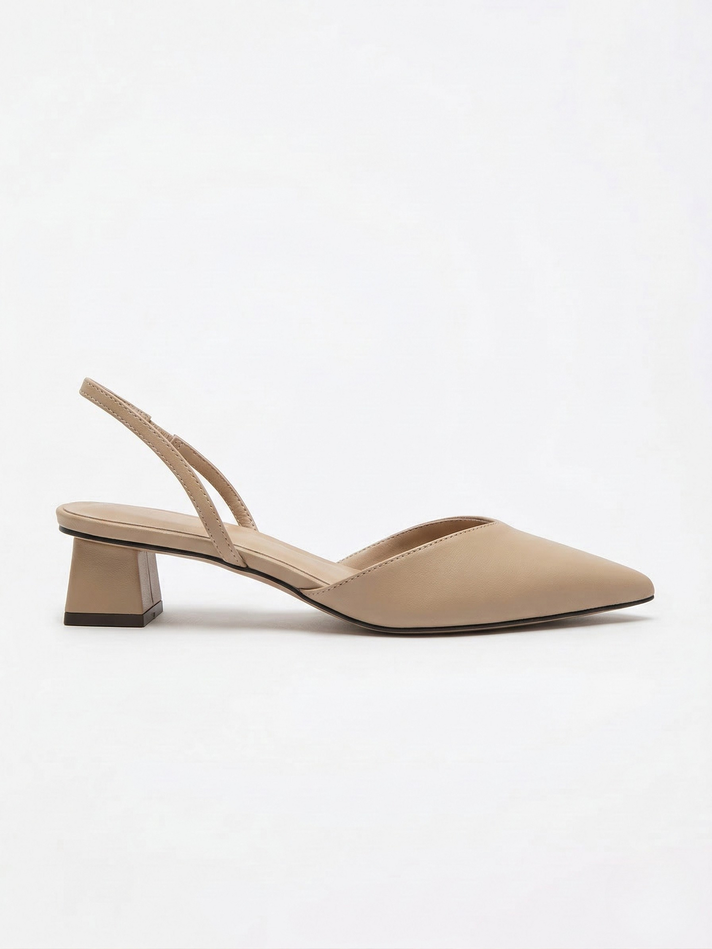 Vibonanza | Beige Leren Slingback Pumps Dames