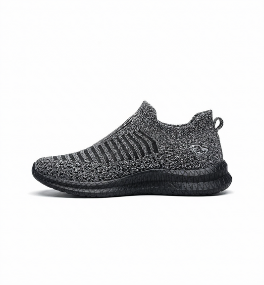 Vibonanza | Herensneakers Slip-On Lichtgewicht Grijs Zwart