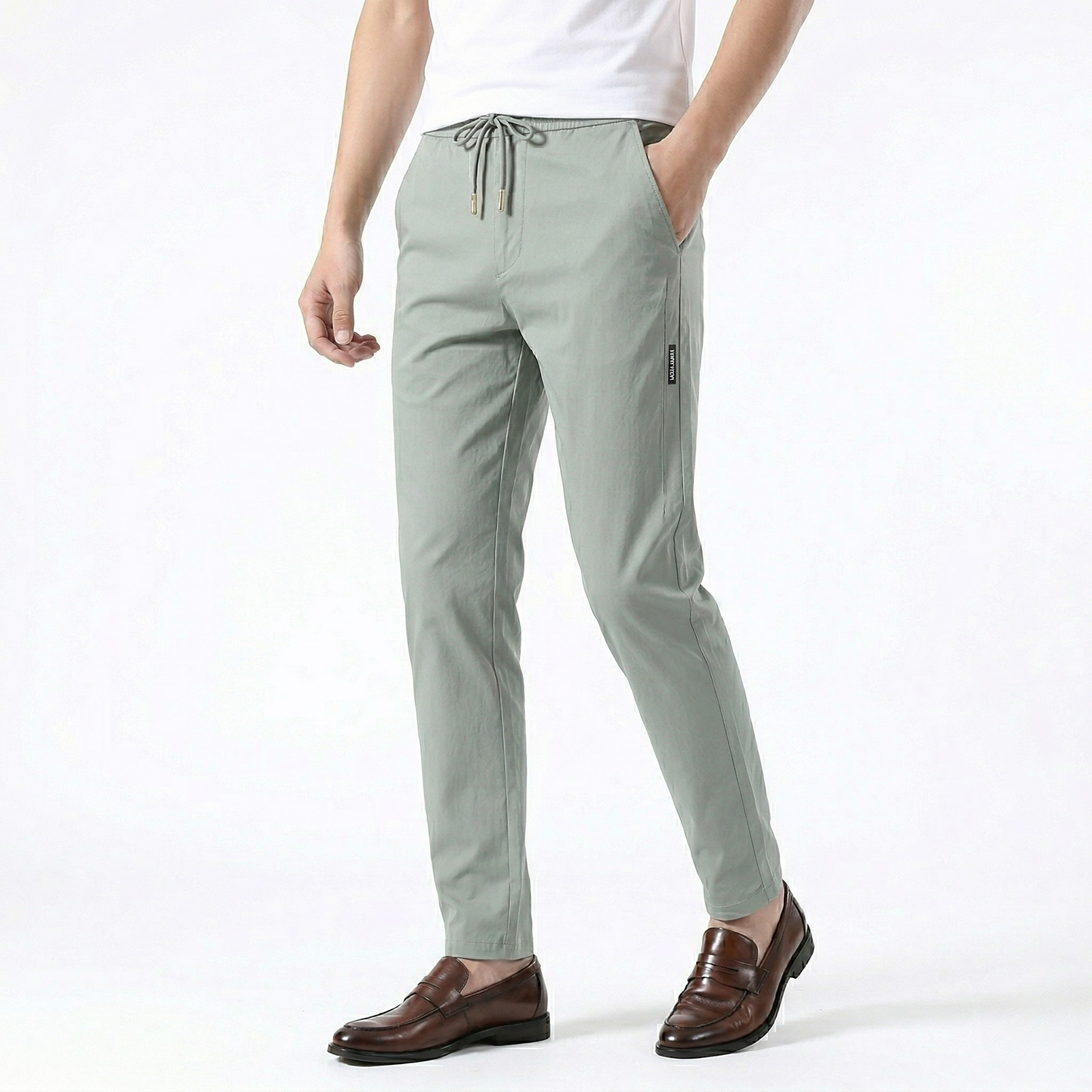Vibonanza | Heren Stretchbroek Pastelgroen