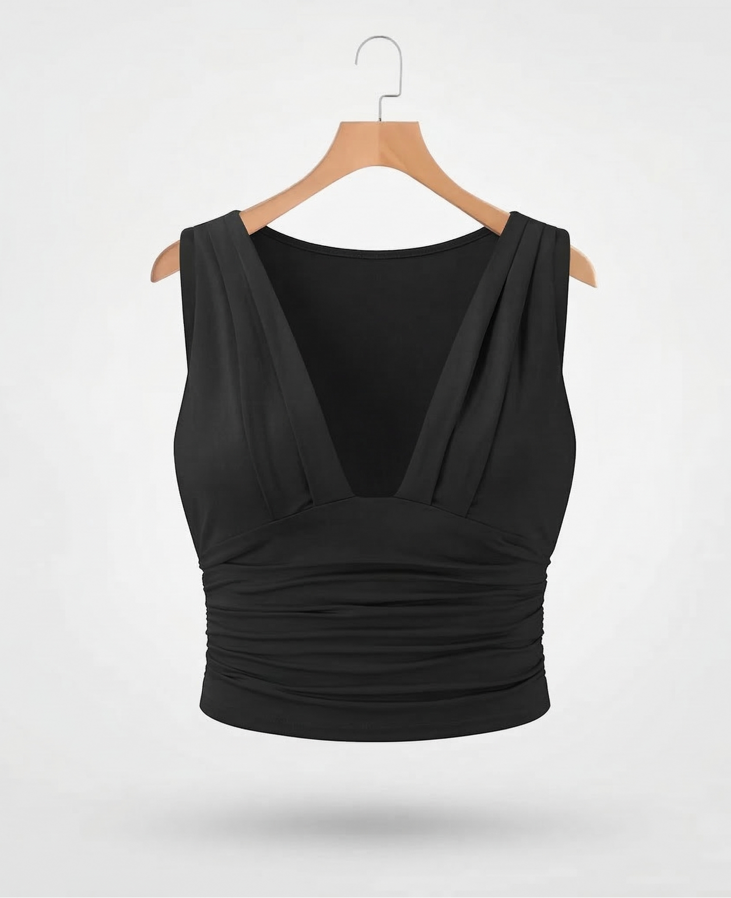 Vibonanza | Zwarte Mouwloze Dames V-hals Top
