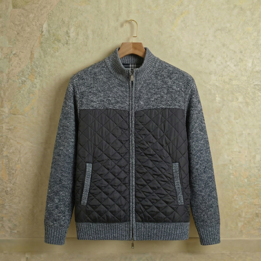 Vibonanza | Heren Slim-Fit Gebreid Vest met Fleecevoering