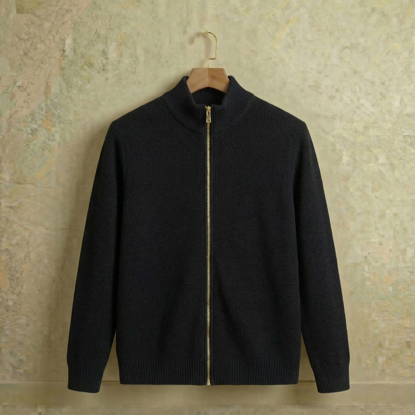 Vibonanza | Heren Slimfit Gebreid Vest Met Lange Mouwen