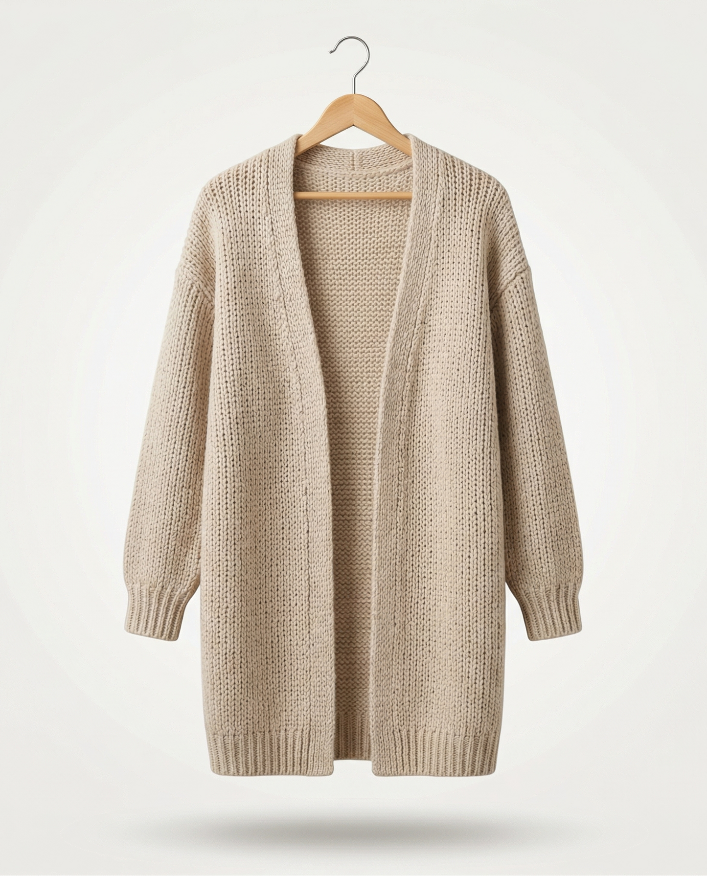 Vibonanza | Dames Lang Vest Neutraal Beige