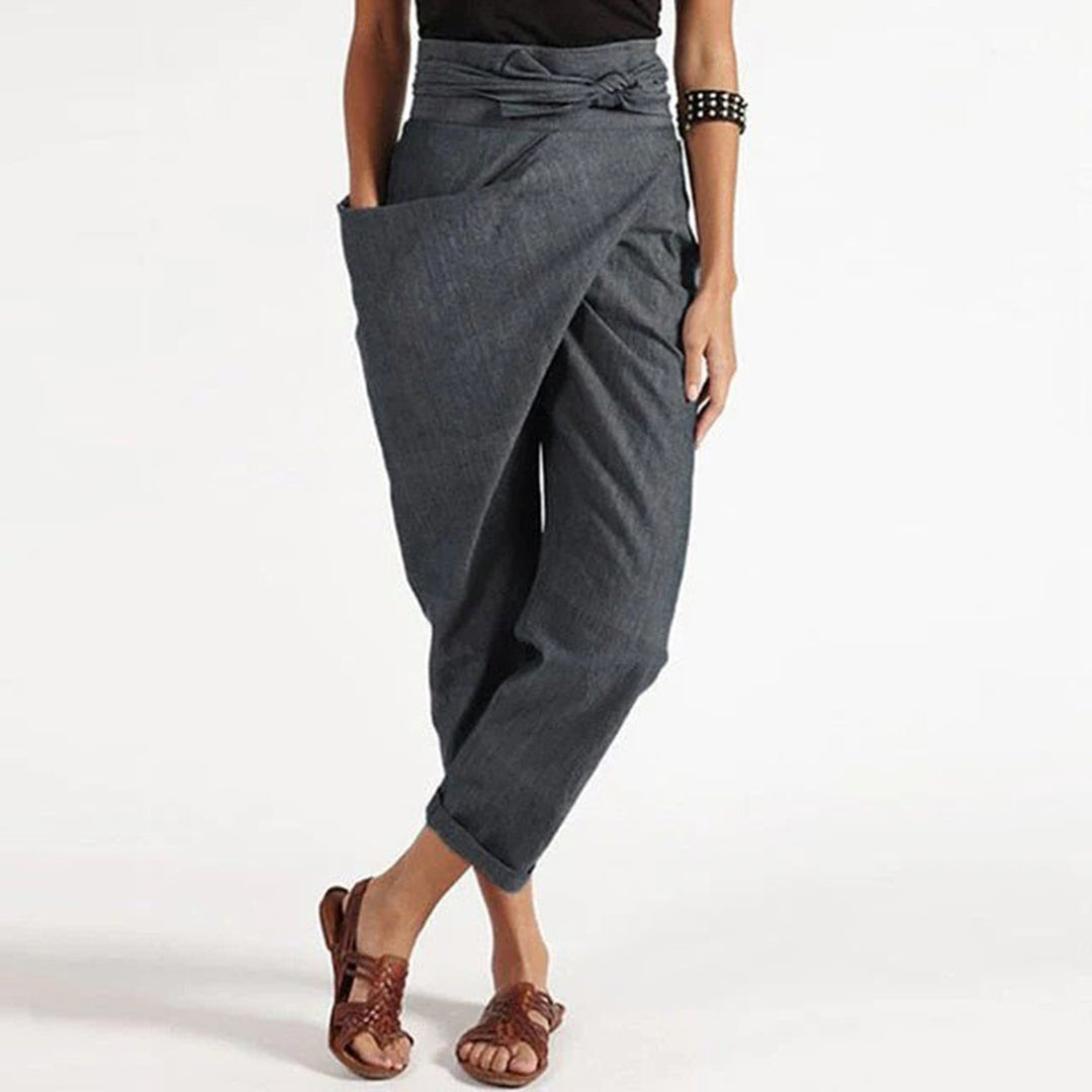 Vibonanza | Comfortabele Hoge Taille Broek Met Zakken