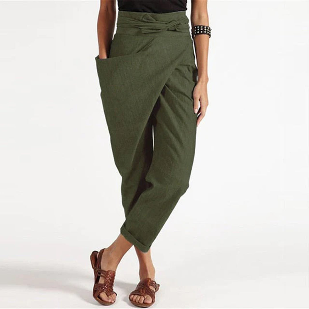 Vibonanza | Comfortabele Hoge Taille Broek Met Zakken