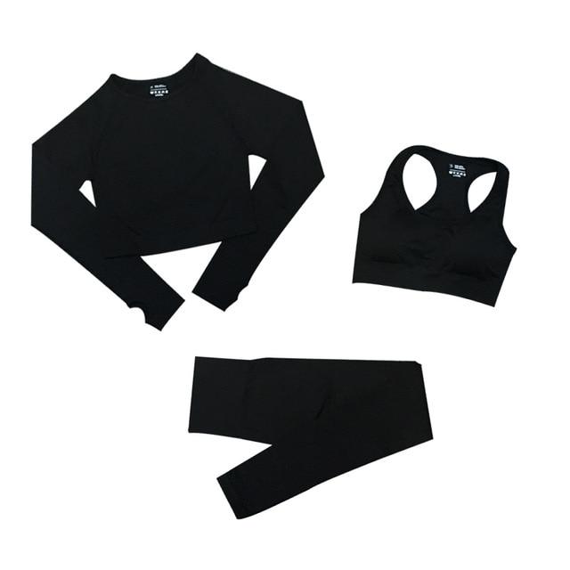 Vibonanza | Naadloze Fitnessset Legging, Croptop en Sport BH