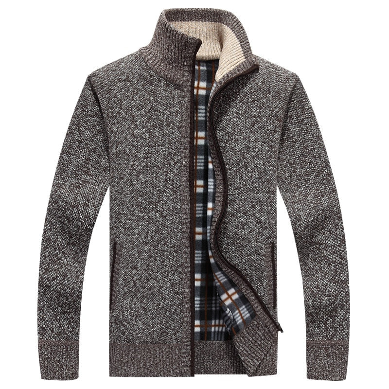 Vibonanza | Heren Grijs Kabelpatroon Gebreid Vest