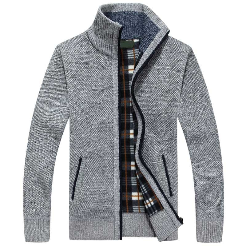 Vibonanza | Heren Grijs Kabelpatroon Gebreid Vest
