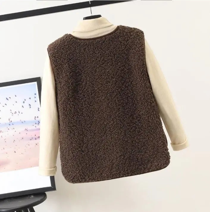 Vibonanza | Mouwloos Dames Fleecevest Bruin