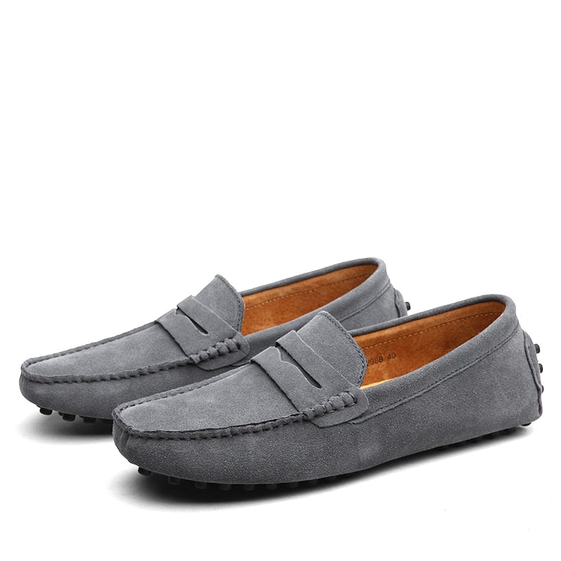 Vibonanza | Suède Heren Moccassins Met Rubberen Zool