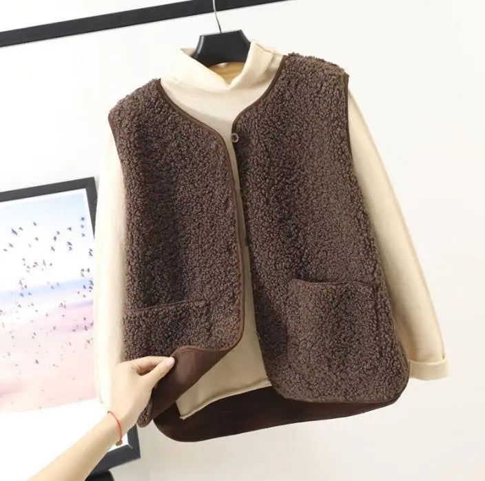 Vibonanza | Mouwloos Dames Fleecevest Bruin
