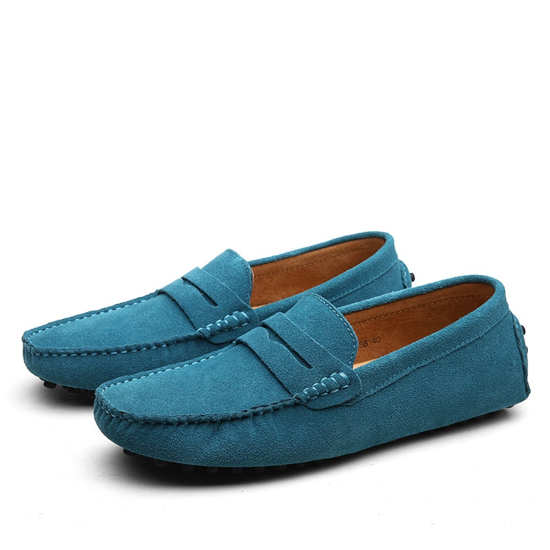Vibonanza | Suède Heren Moccassins Met Rubberen Zool
