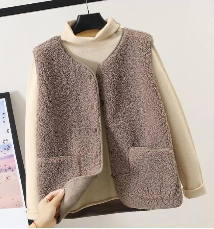 Vibonanza | Mouwloos Dames Fleecevest Bruin
