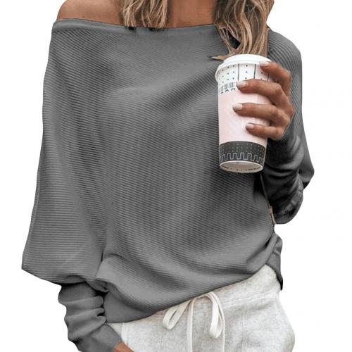 Vibonanza | Elegante Grijze Off-Shoulder Damestrui