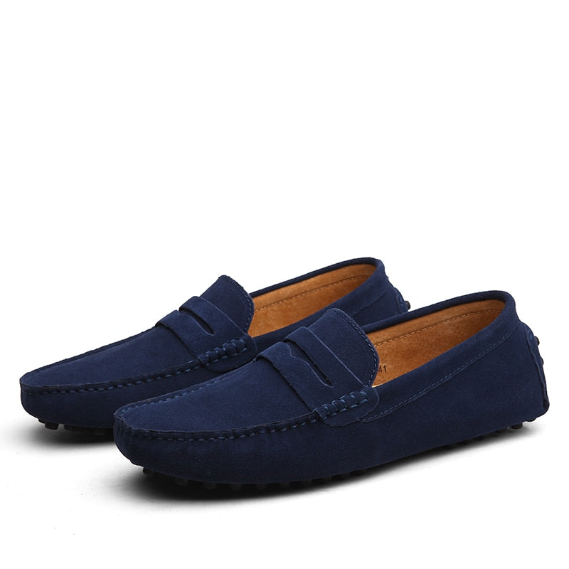 Vibonanza | Suède Heren Moccassins Met Rubberen Zool