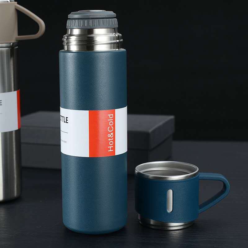 Vibonanza | RVS Thermoskan Met Beker Deksel