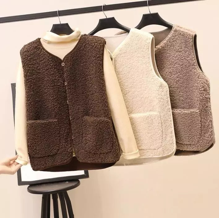 Vibonanza | Mouwloos Dames Fleecevest Bruin