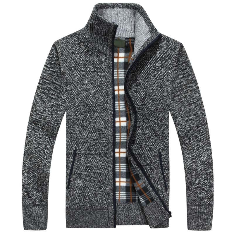 Vibonanza | Heren Grijs Kabelpatroon Gebreid Vest
