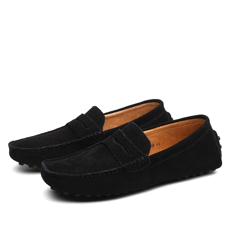 Vibonanza | Suède Heren Moccassins Met Rubberen Zool