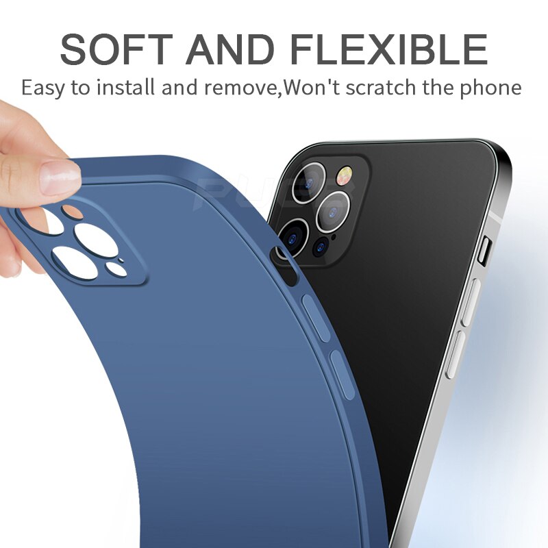 Vibonanza | Zachte Siliconen iPhone Hoes met Camerabescherming