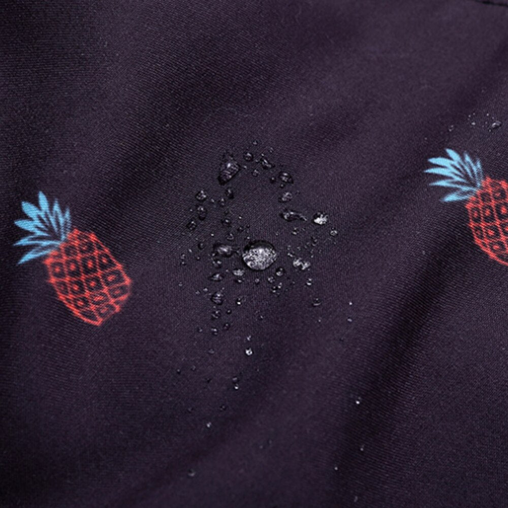 Vibonanza | Heren Zwembroek Grijs met Aardbeienprint